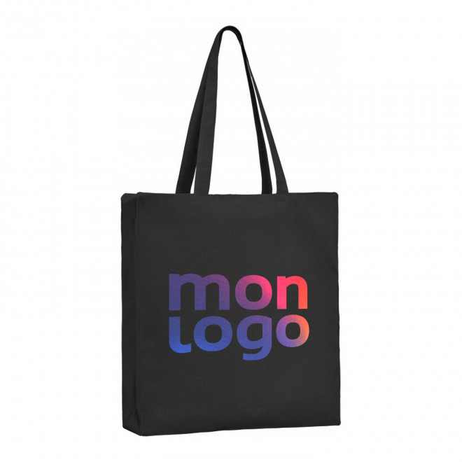 SAC SHOPPING PERSONNALISABLE ZIPPE SOUFFLET 220 GR 'FABIA'