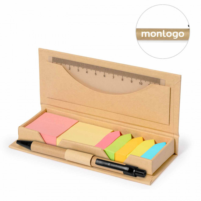 SET DE BUREAU PERSONNALISABLE EN CARTON RECYCLE 'MORGAN'