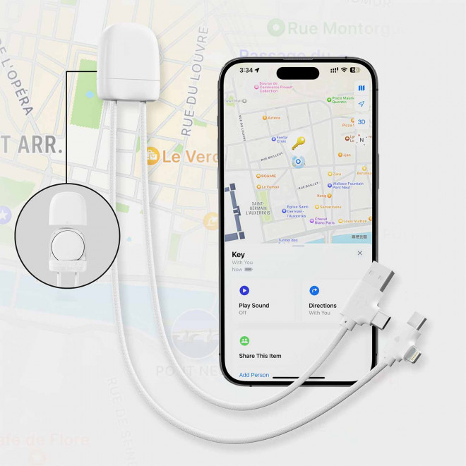 CABLE CONNECTE BLUETOOTH PERSONNALISABLE 'ICE TAG' EXP.72H