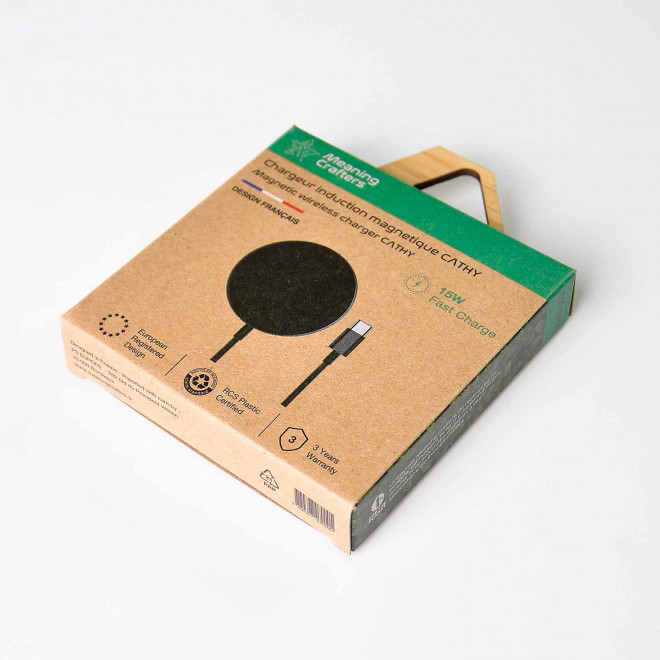 CHARGEUR INDUCTION MAGNETIQUE PERSONNALISABLE 'THYKA'