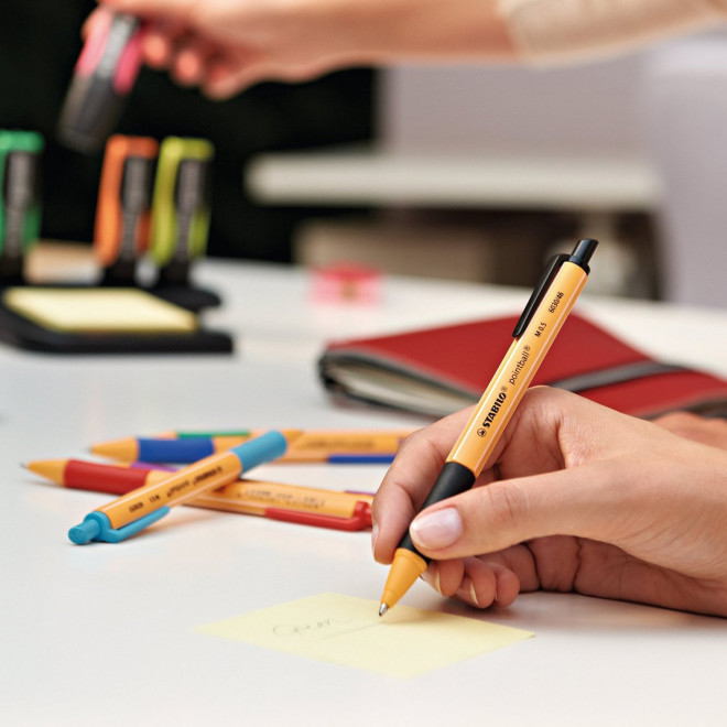 SET 4 STYLOS ROLLER STABILO PERSONNALISABLE 'POINTBALL'