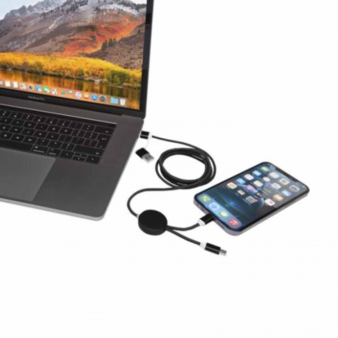 CABLE DE CHARGE PERSONNALISABLE 'ONTARIA LONG ALU'