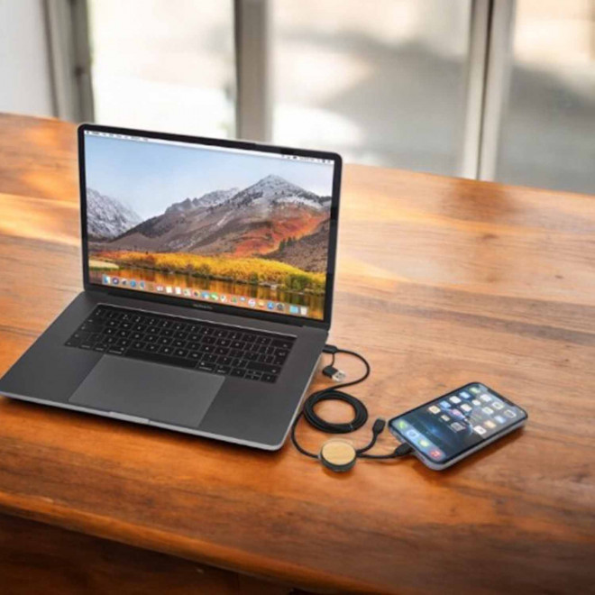 CABLE DE CHARGE PERSONNALISABLE 'ONTARIA LONG BOIS'