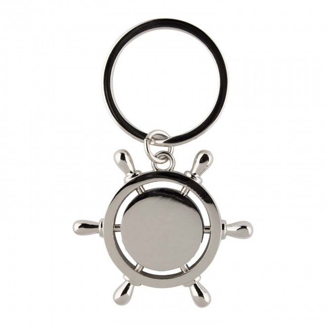 PORTE CLES PERSONNALISE EN METAL 'METALO GOUVERNAIL'