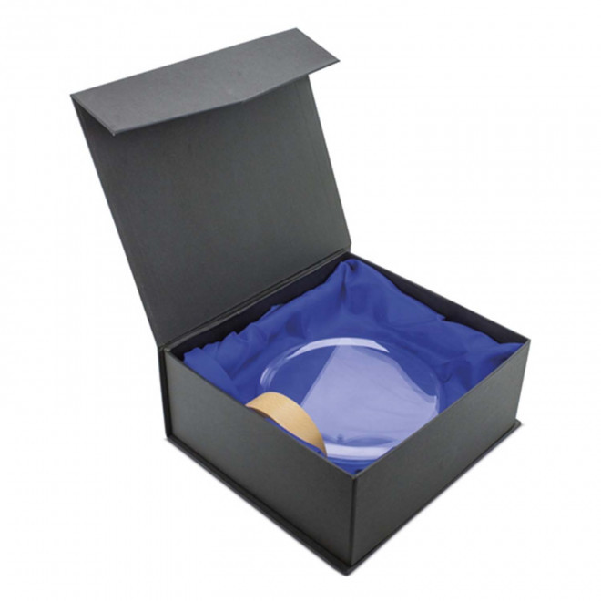 TROPHEE PERSONNALISE EN VERRE ET BOIS 'KAYNA BULLE'