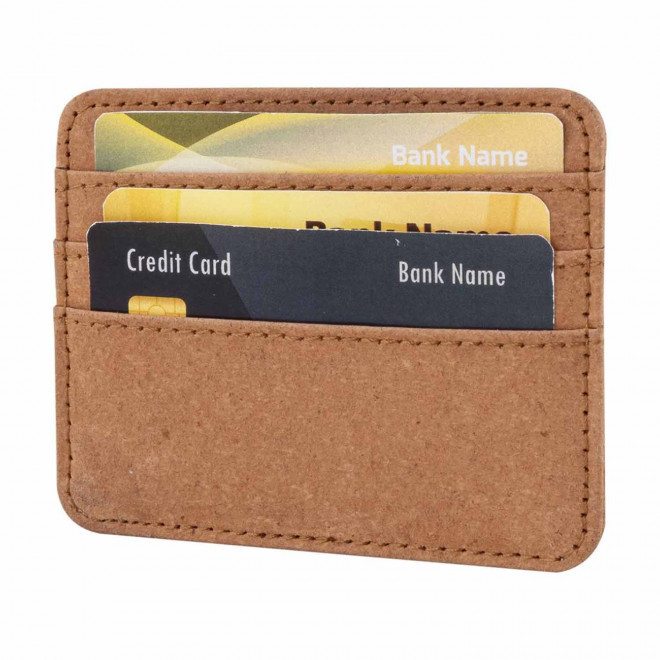 PORTE CARTES PERSONNALISE EN CUIR RECYCLE 'ATIKA'