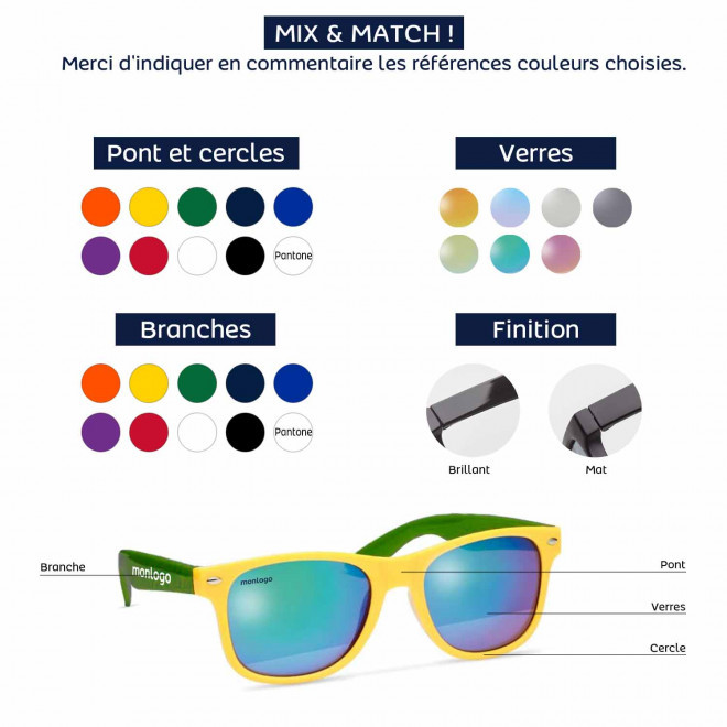 LUNETTES DE SOLEIL PERSONNALISABLES SUR MESURE 'TARLA RPET'