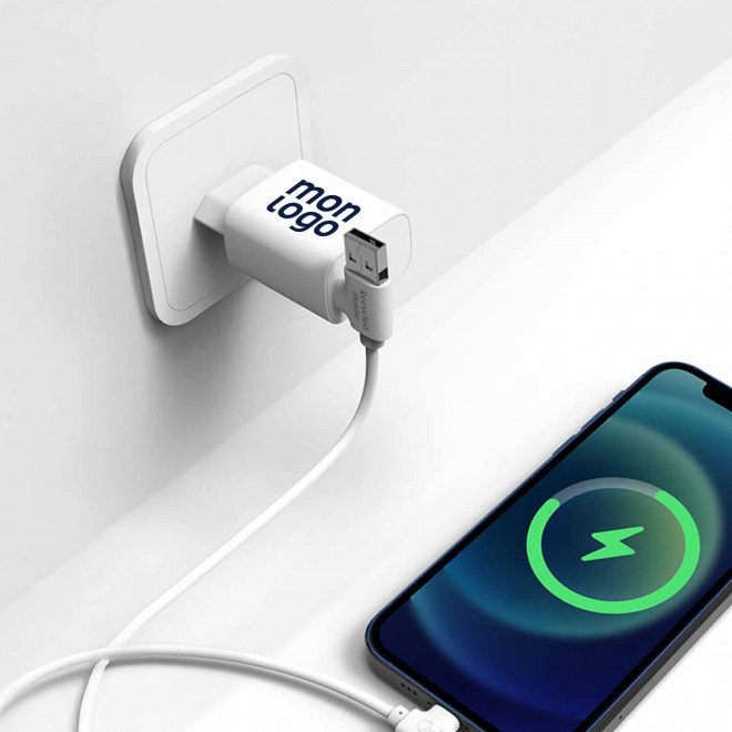 PRISE SECTEUR 20W PERSONNALISABLE 'BOLT'