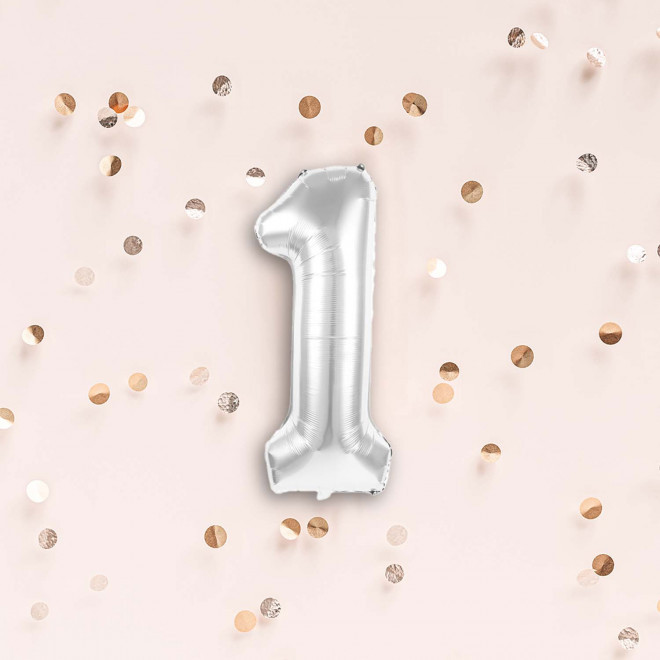 BALLON NUMERO EN MYLAR ARGENT 'NUMBERZ'