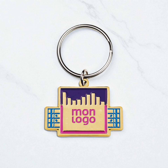 PORTE CLE FER PERSONNALISABLE SUR MESURE 3CM 'CUSTOM GOLD'