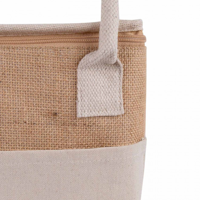 SAC ISOTHERME PERSONNALISABLE COTON ET JUTE 'CHIC'