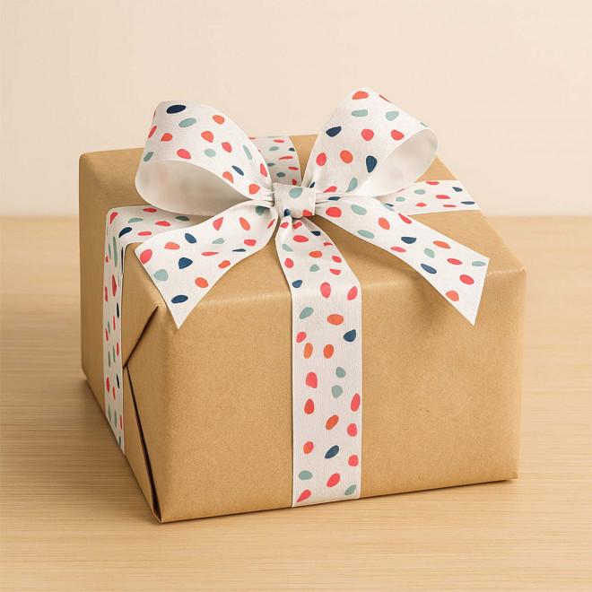 RUBAN CADEAU PERSONNALISE EU 50MM 100M 'RIBBON'