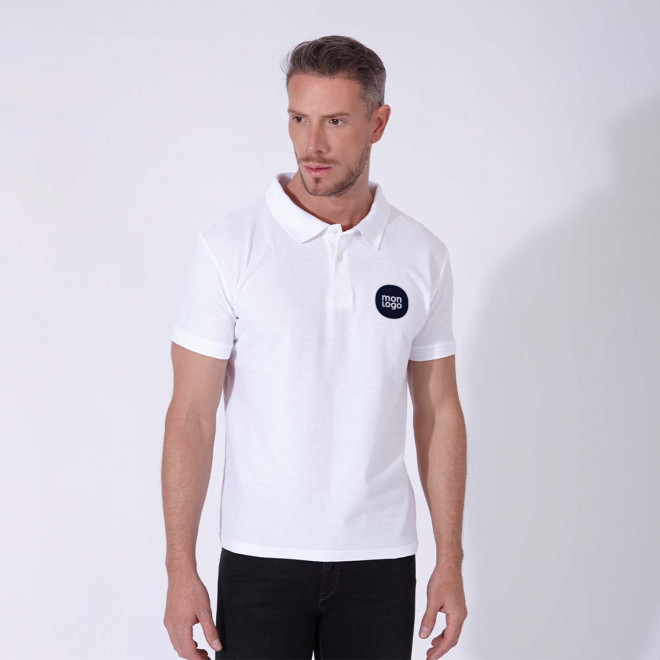 POLO HOMME PERSONNALISABLE BLANC 'TERIM 180'