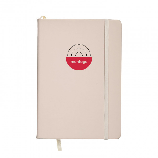 CARNET A5 EN PU PASTEL PERSONNALISABLE 'TOMASO'