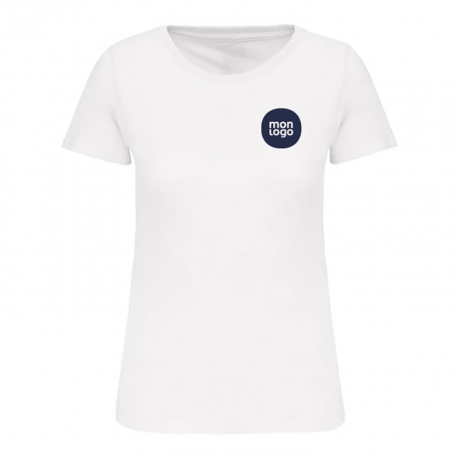 TEE SHIRT BIO BLANC FEMME PERSONNALISABLE 'KARIBA 150'