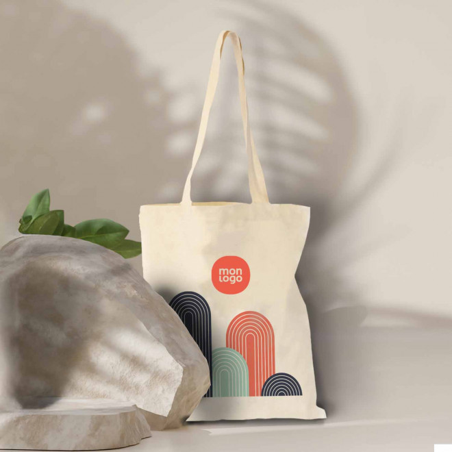 SAC SHOPPING PERSONNALISABLE EN COTON 150 G MIE 'TIAGO'