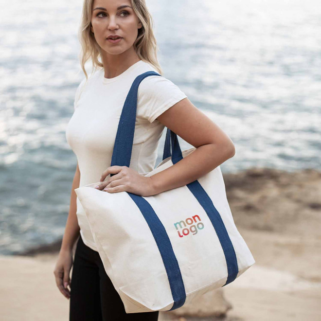 SAC COTON PERSONNALISABLE BICOULEUR 'ARIATI'