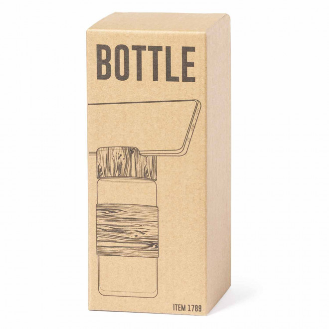 GOURDE VERRE ET BAMBOU PERSONNALISABLE 450 ML 'POSITO'