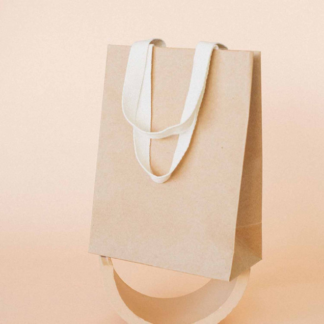 SAC CADEAU PAPIER ET COTON PERSONNALISABLE 'KAVA MINI'