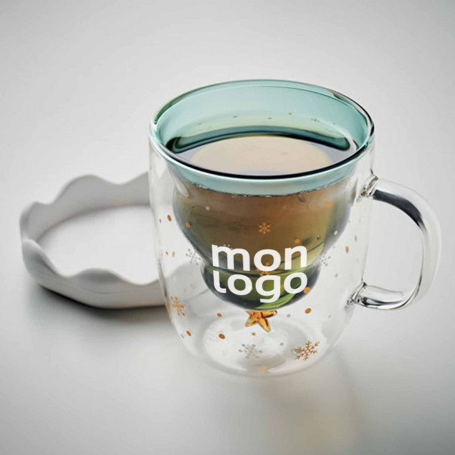 TASSE DOUBLE PAROI SAPIN PERSONNALISABLE 'ABBY'