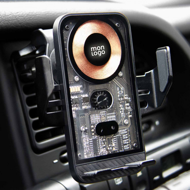 SUPPORT CHARGEUR DE VOITURE PERSONNALISABLE 15W 'CUIVROUT'