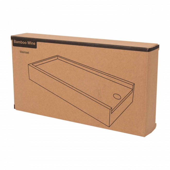 COFFRET VIN ET FROMAGE PERSONNALISE EN BAMBOU 'COFVINO'