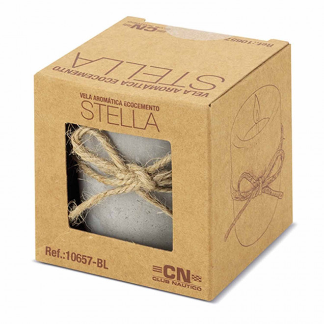 BOUGIE PARFUMEE PERSONNALISEE DANS POT EFFET CIMENT 'CIMBI'