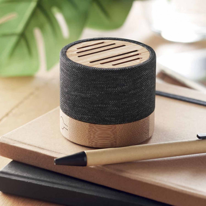 MINI ENCEINTE SANS FIL PERSONNALISABLE 'ELEG BAMBOU'