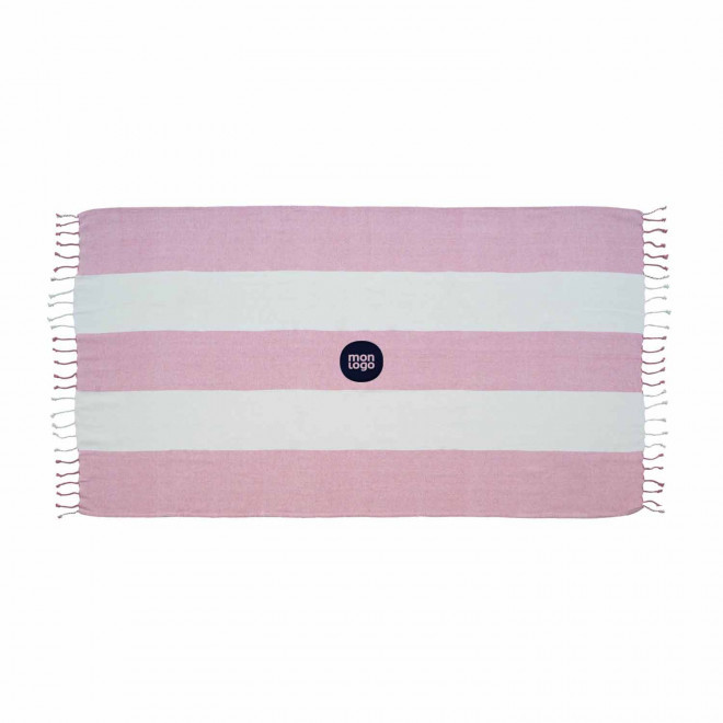 PAREO/FOUTA PERSONNALISABLE 'HORTENSE RAYURE 180 RPET'