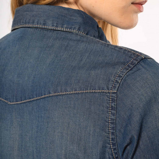 CHEMISE PERSONNALISABLE DENIM FEMME 'INDIGO RANGE'