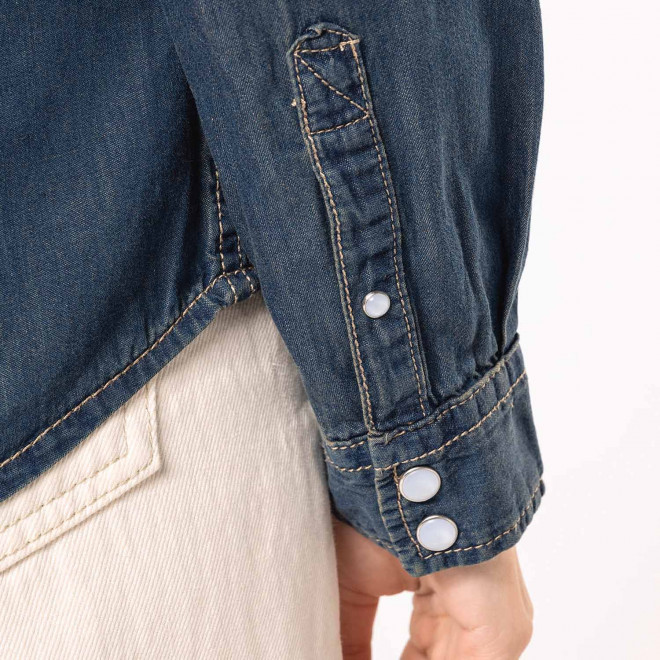 CHEMISE PERSONNALISABLE DENIM FEMME 'INDIGO RANGE'