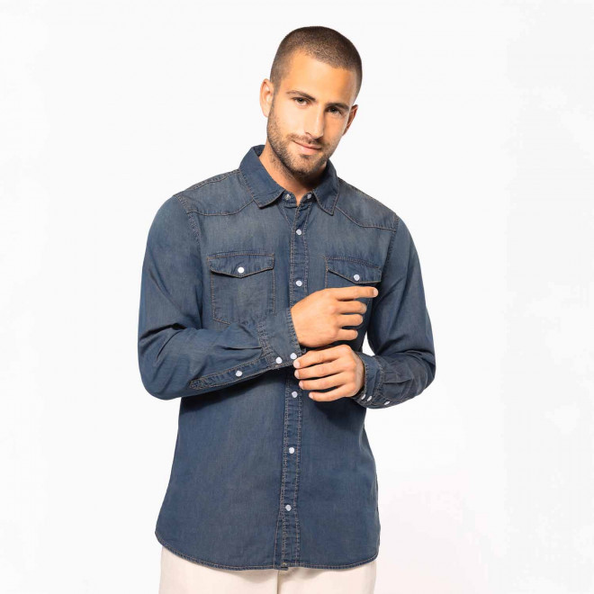 CHEMISE DENIM HOMME PERSONNALISABLE 'INDIGO RANGE'