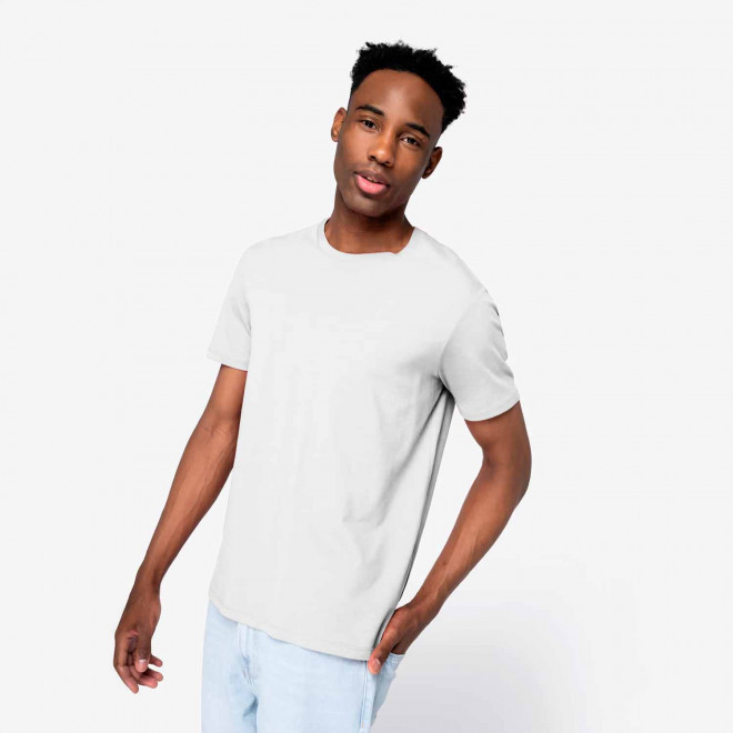 TEE SHIRT MIXTE PERSONNALISABLE 180G 'LIGNAGE BLANC'