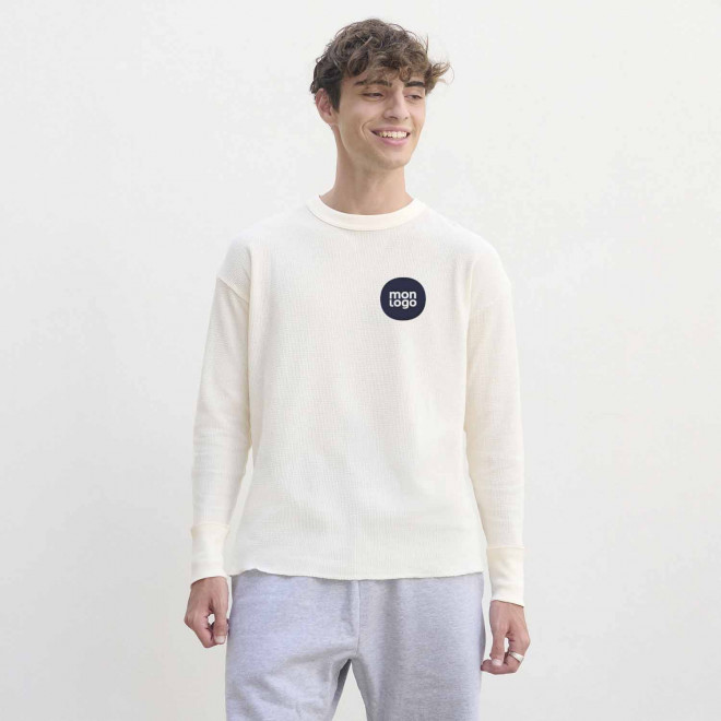 TEE SHIRT GAUFRE MIXTE PERSONNALISABLE 'THERMAL T'