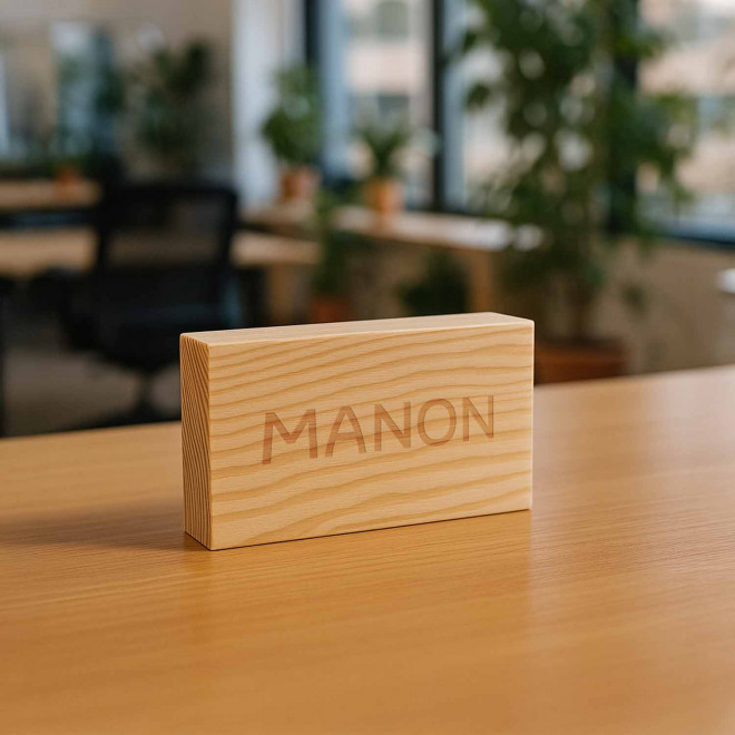 TROPHEE EN BOIS PERSONNALISABLE 'WINWIN'