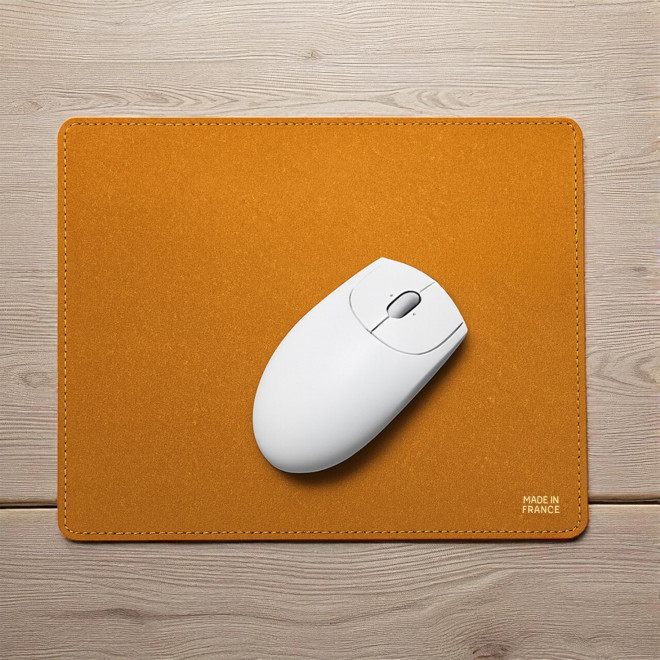 TAPIS DE SOURIS CUIR RECYCLE PERSONNALISE 'EPURE'