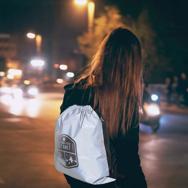 SAC CORDELETTES RPET REFLECHISSANT PERSONNALISE 'FRACI'