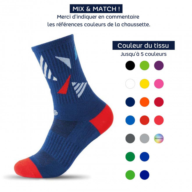CHAUSSETTES DE SPORT PERSONNALISEES 'BRADI BASKET'