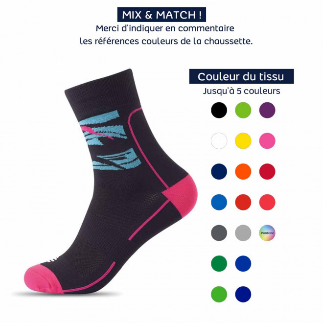 CHAUSSETTES DE SPORT PERSONNALISEES 'BRADI CYCLISTE'