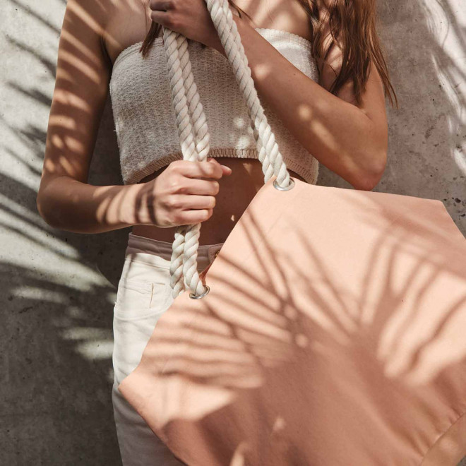 CABAS COTON AVEC CORDES PERSONNALISE 'EVER'