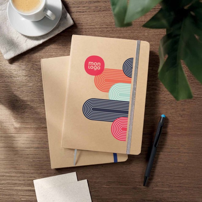 CARNET A5 RIGIDE CARTON RECYCLE PERSONNALISABLE 'GRAVEMOI'