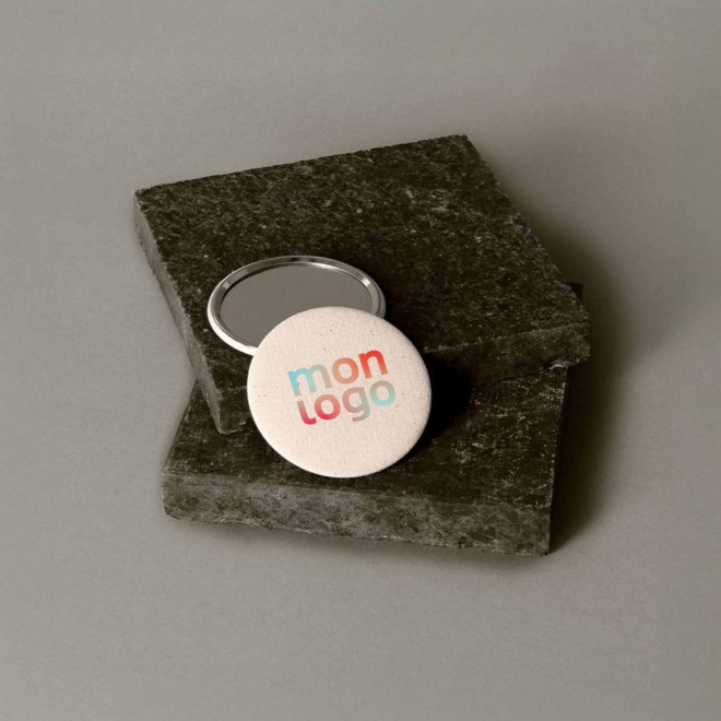 MIROIR ROND FINITION COTON PERSONNALISE 'GLADIS'