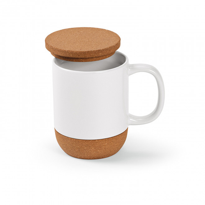 MUG CERAMIQUE ET LIÈGE PERSONNALISE 'STARTER COUVERCLE'