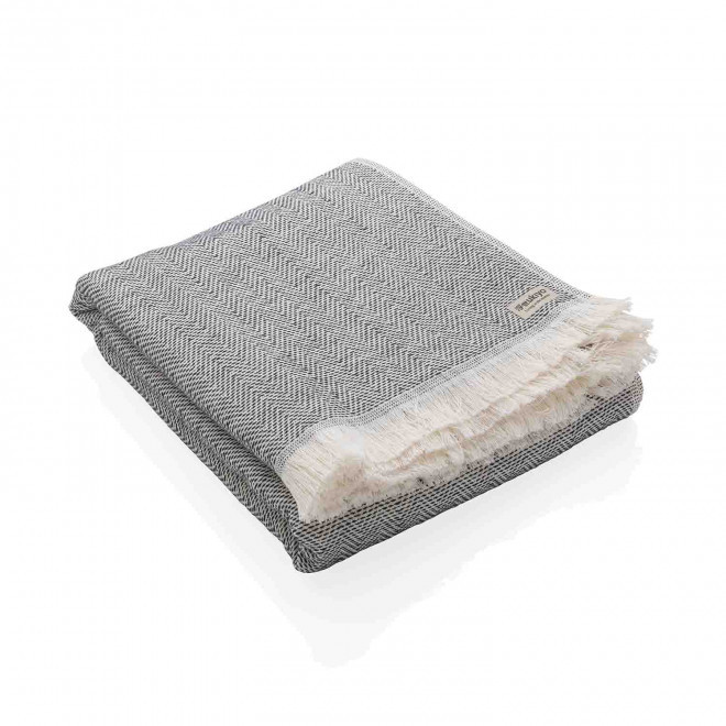 PLAID PERSONNALISÉ UKIYO® 'MIA' - noir