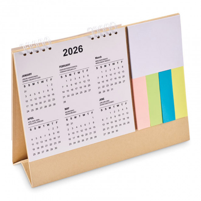 CALENDRIER BUREAU MEMO PERSONNALISE 'CABUMO' - beige