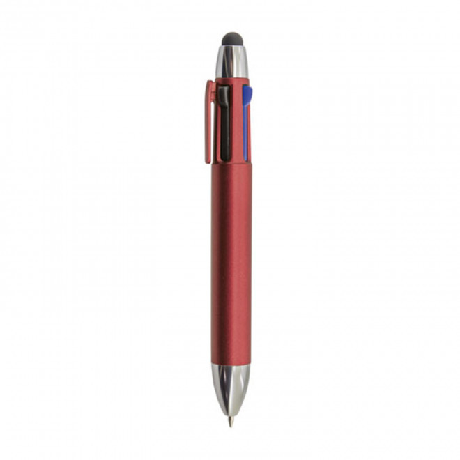 STYLO 4 COULEURS PERSONNALISABLE 'ZENAIR'   - rouge