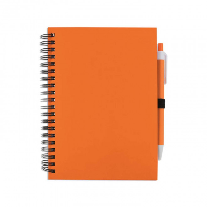 CARNET A SPIRALES PERSONNALISABLE 'CARLEY' NON LIGNE - orange