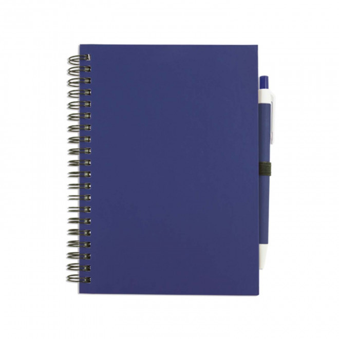 CARNET A SPIRALES PERSONNALISABLE 'CARLEY' NON LIGNE - bleu marine