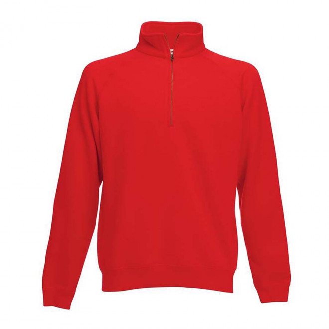 SWEAT PUBLICITAIRE COL ZIPPÉ 'GOLON' - rouge