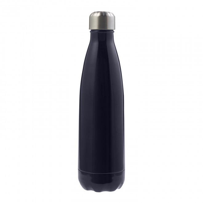 BOUTEILLE EN INOX 650ML PERSONNALISABLE 'BROUDO BRILLANT' - bleu
